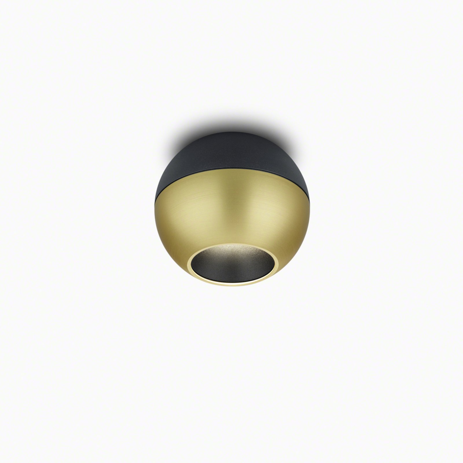 Helestra Eto LED-downlight Ø10cm 927 gull-svart