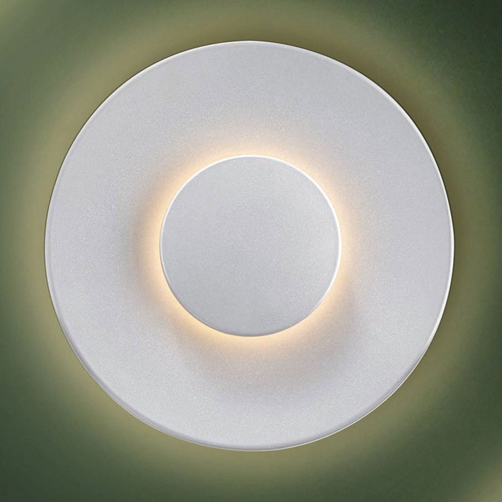 Heitronic Piastra LED outdoor wall light, white, aluminium, plastic, 13 W, energy efficiency: A+