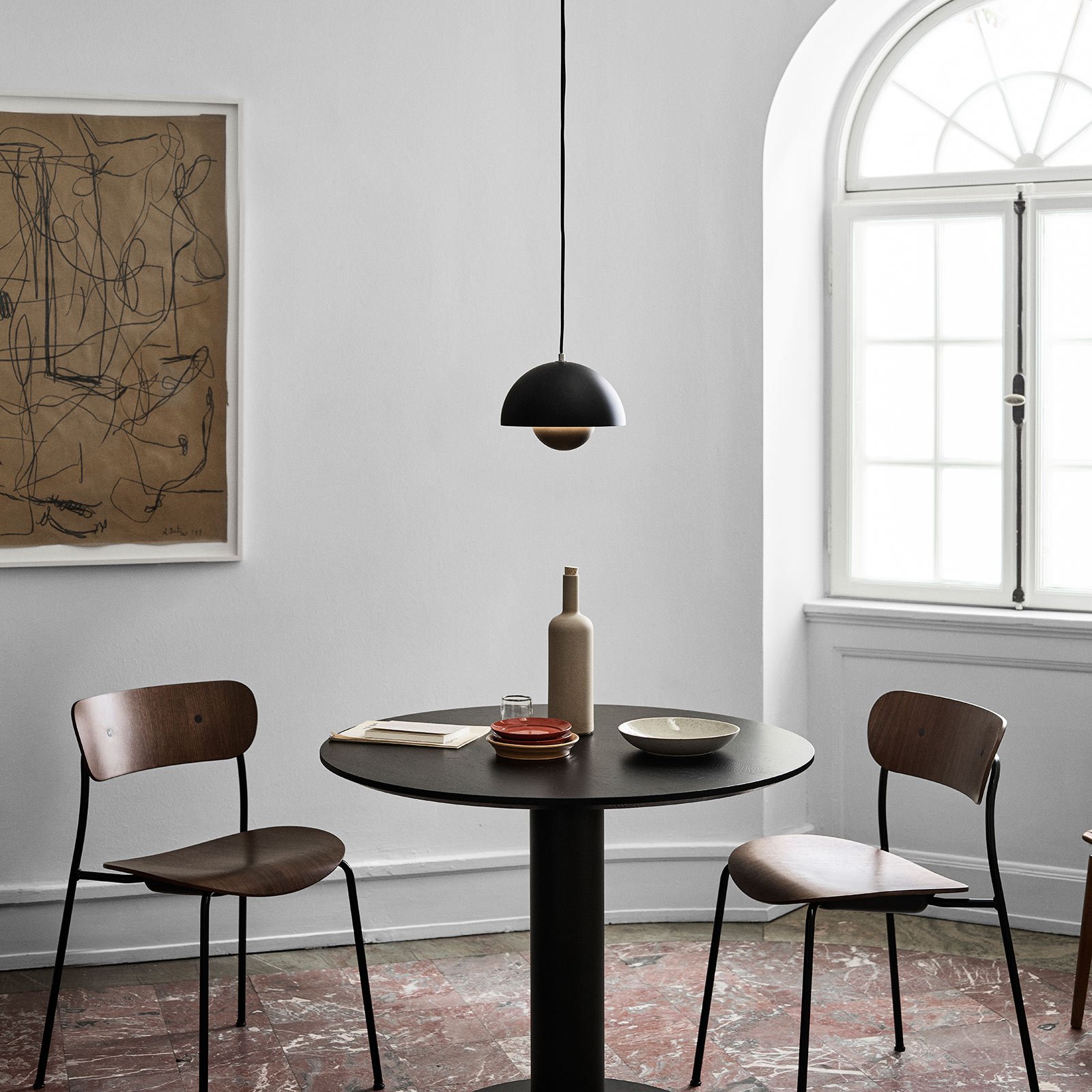 Flowerpot VP1 Pendelleuchte schwarz - &Tradition