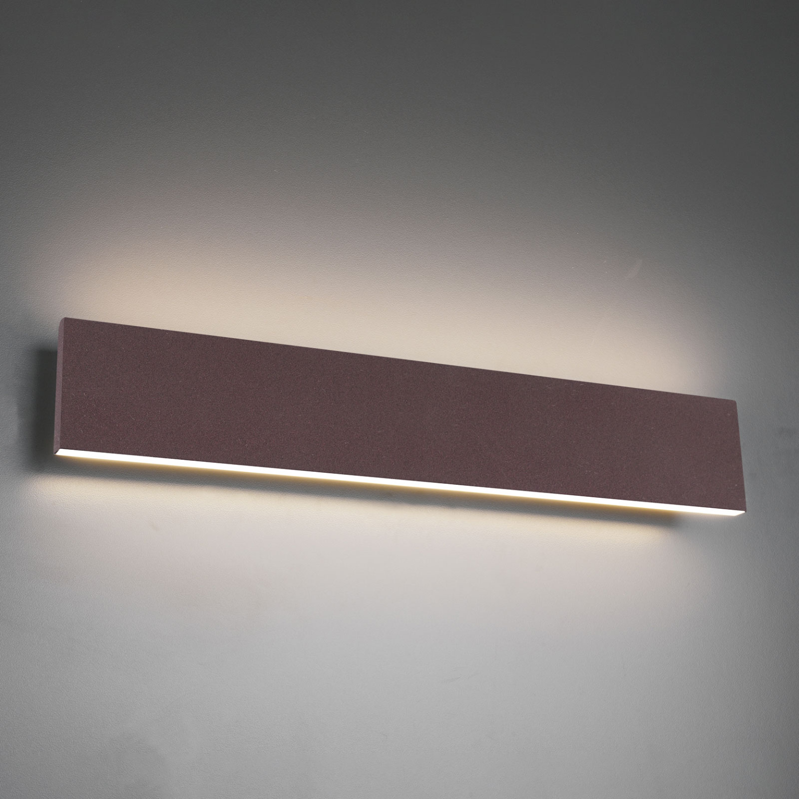 Trio Lighting LED-vegglampe Concha 47 cm, rust - Brun / rust