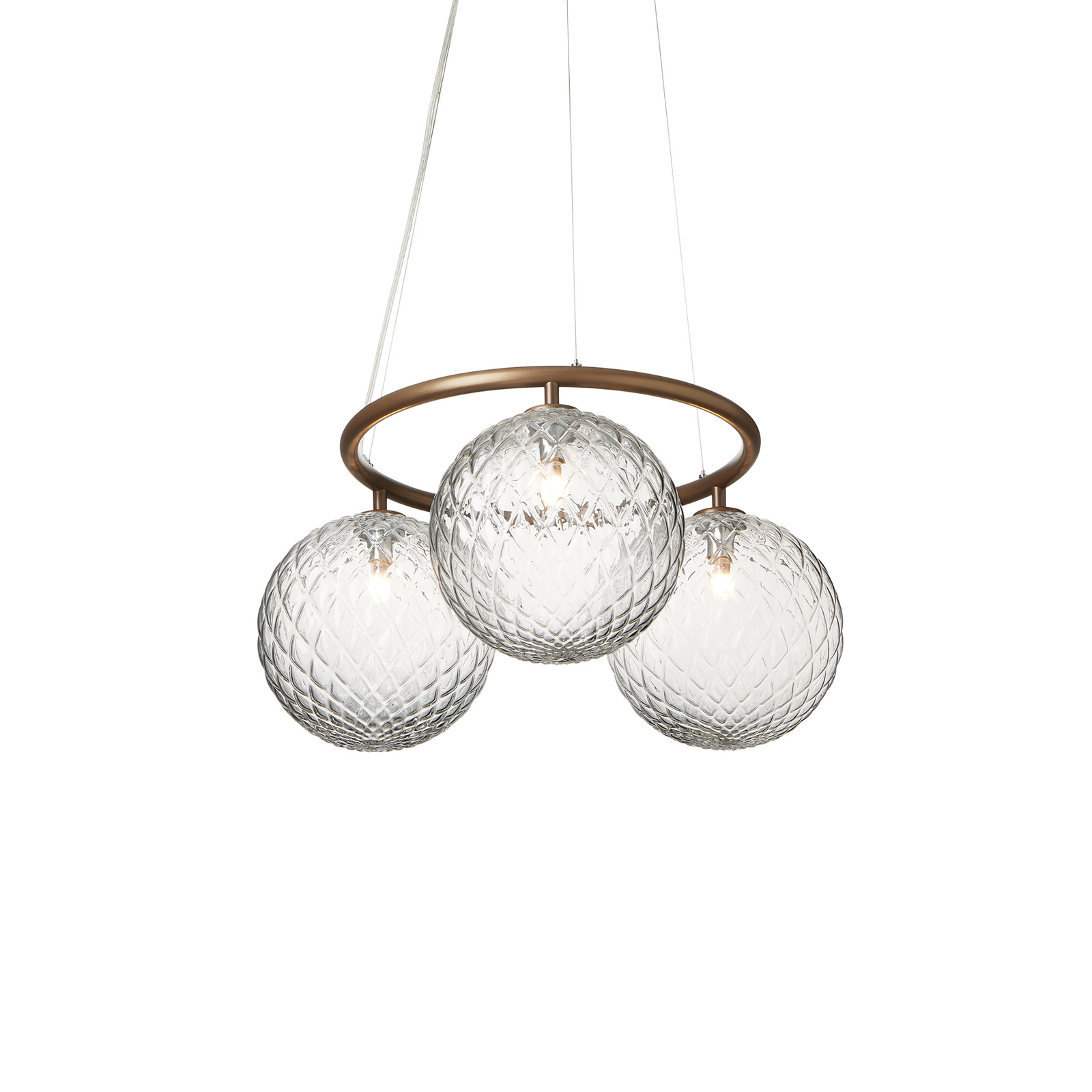 Nuura Luster Miira 3 Circular, Ø 54 cm, bronzová/číra