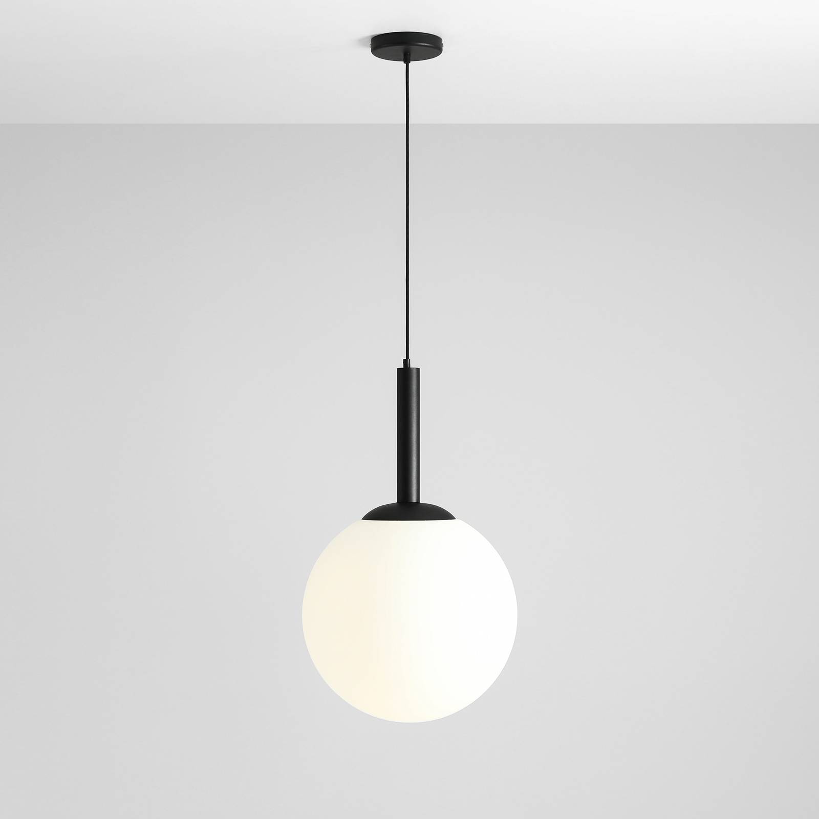 Suspension Bosso, 1 lampe noire/blanche 40 cm