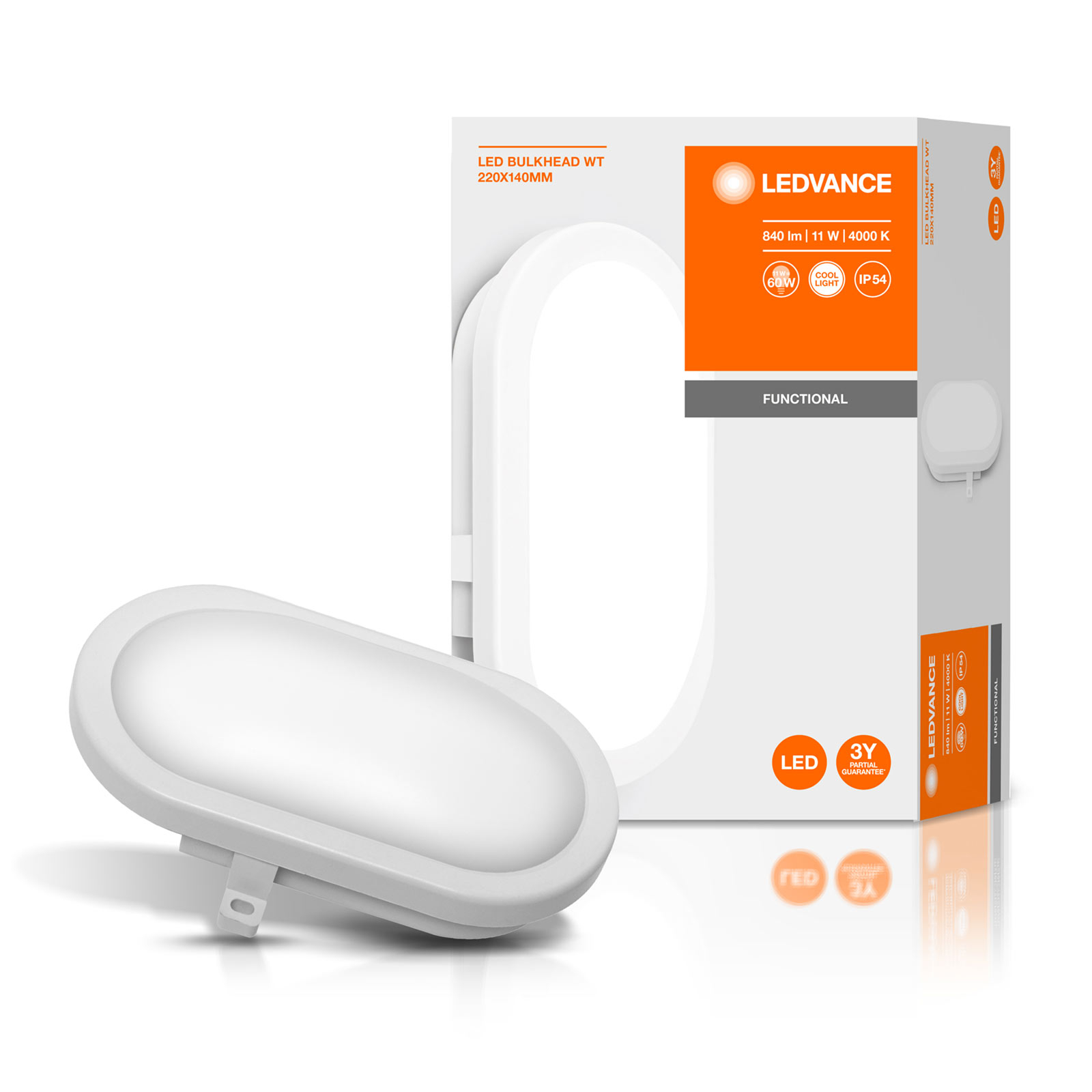 LEDVANCE Bulkhead LED outdoor wall lamp 11 W white Lights.co.uk