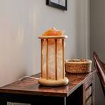 Envostar Harmony salt lamp with light-coloured wooden cage