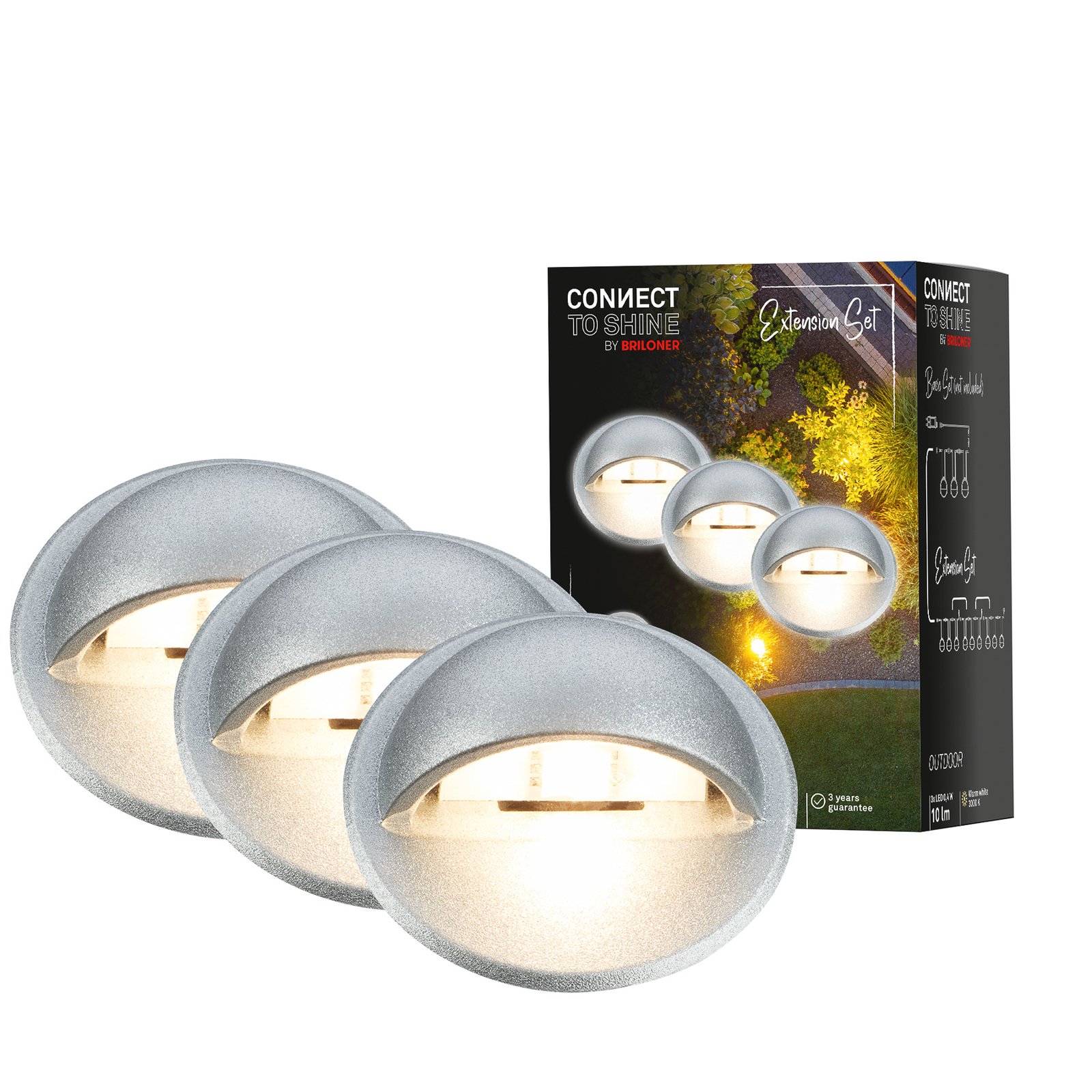 Zapuštěné LED bodové svítidlo 3923034, IP65, 12 V, tříbodové prodloužení Ø