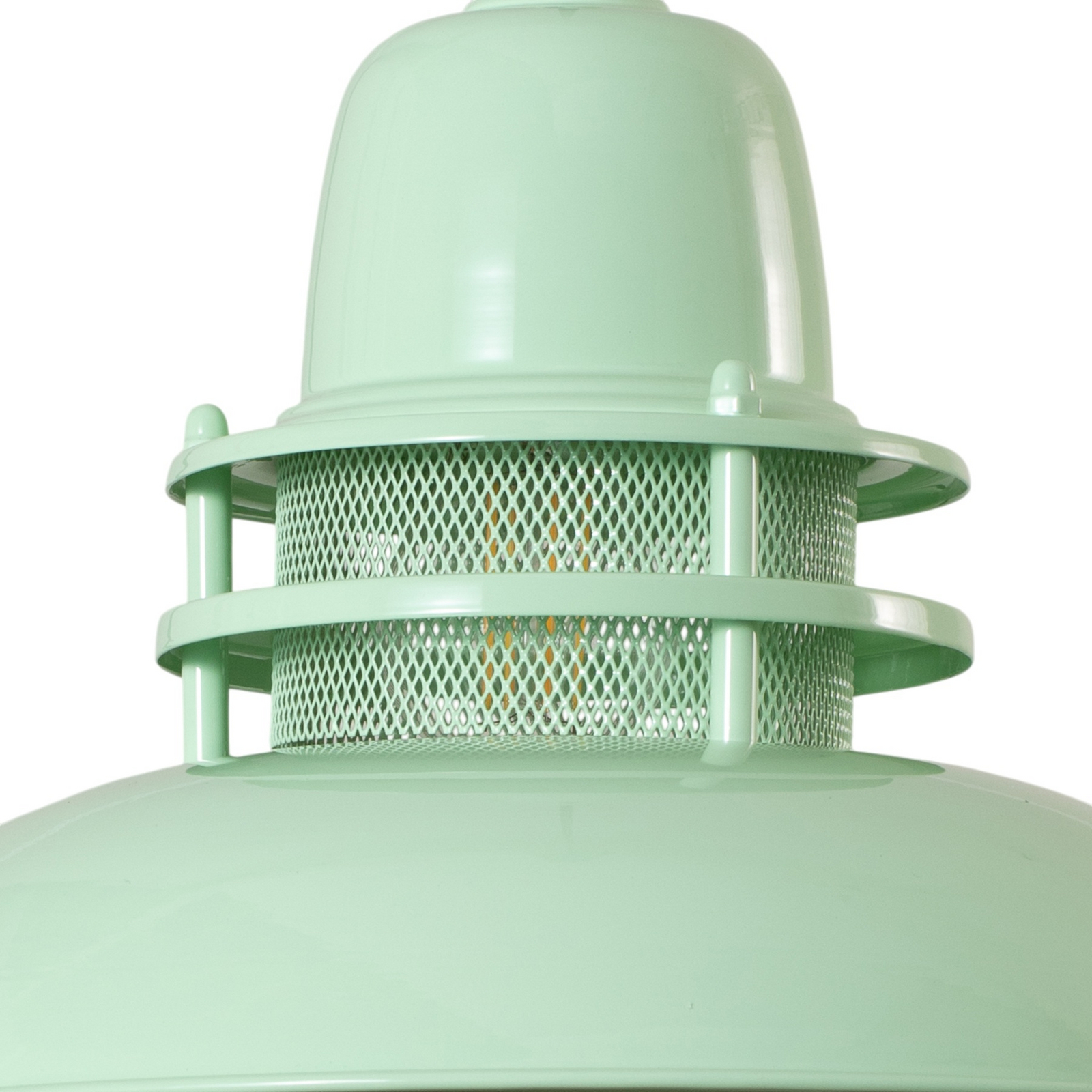 Lampa wisząca Lorenz, miętowa zieleń, Ø 34 cm, metal, E27