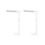 Arcchio Lampadaire de bureau LED Susi, blanc, détecteur, Set de 2