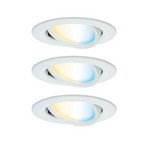 Nova Coin Smart : lampe encastrable blanche, Ø 8,4 cm, CCT, lot de 3 - Paulmann