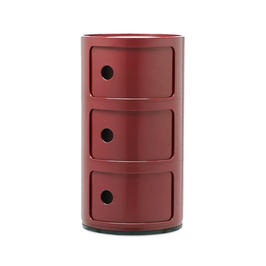 Componibili 3 Side Table Burgundy - Kartell | Buy online