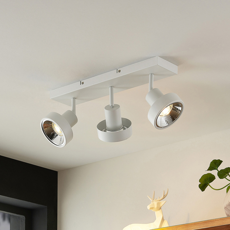 Lindby Ignacio taklampe 3 lyskilder hvit
