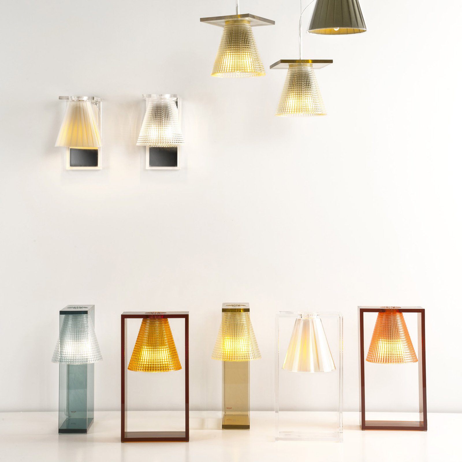 Kartell Light-Air wall light with textile shade