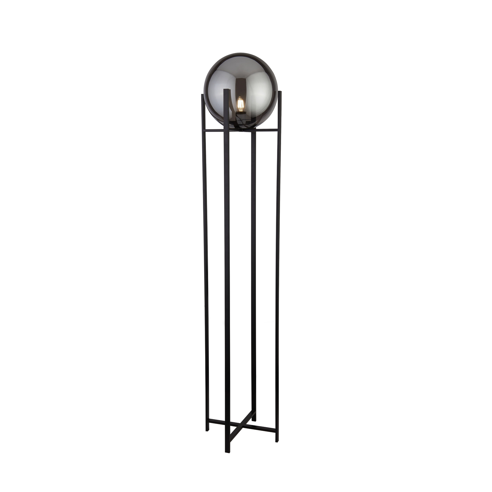 Amsterdam floor lamp with a glass lampshade