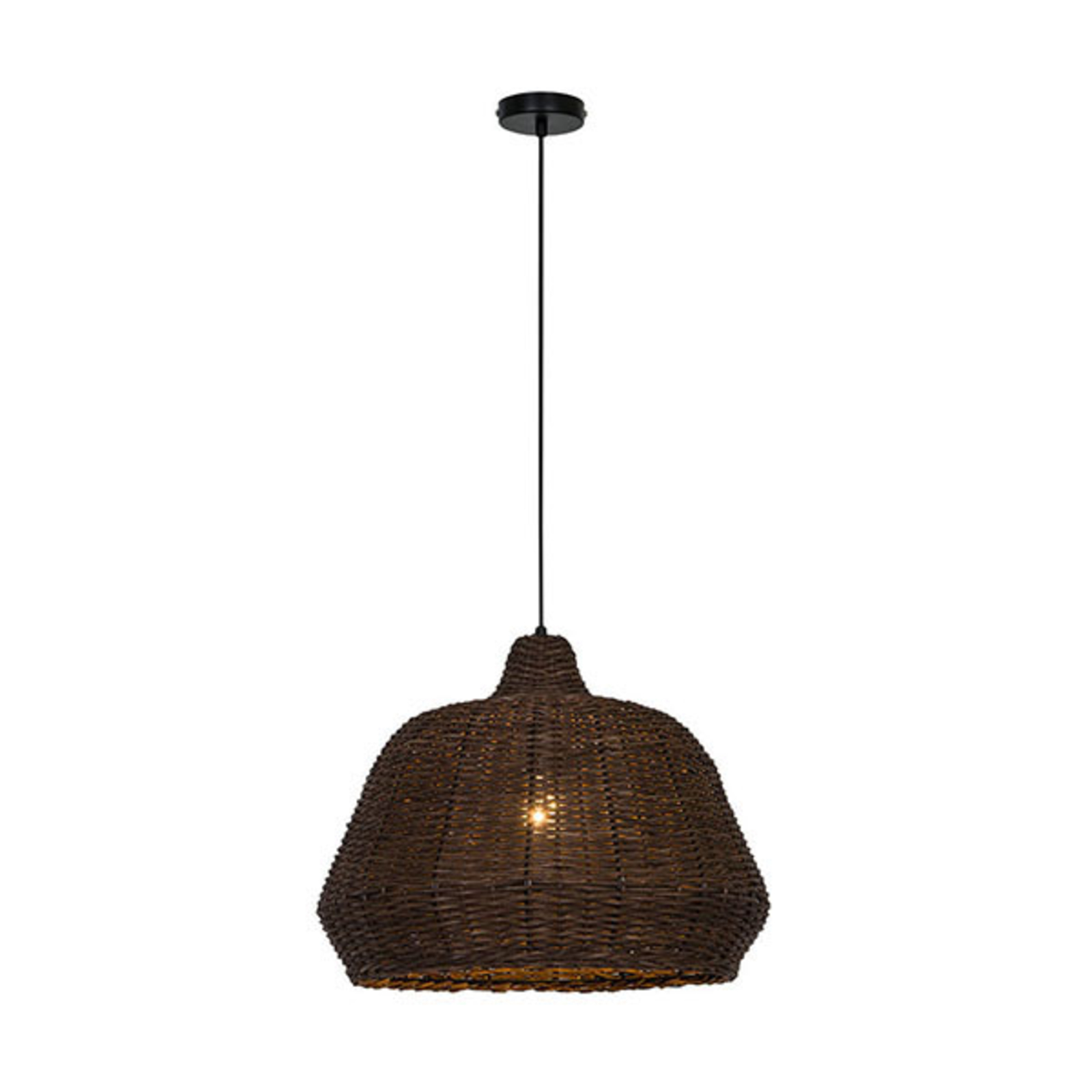 Malibu hanging light made of wood, brown