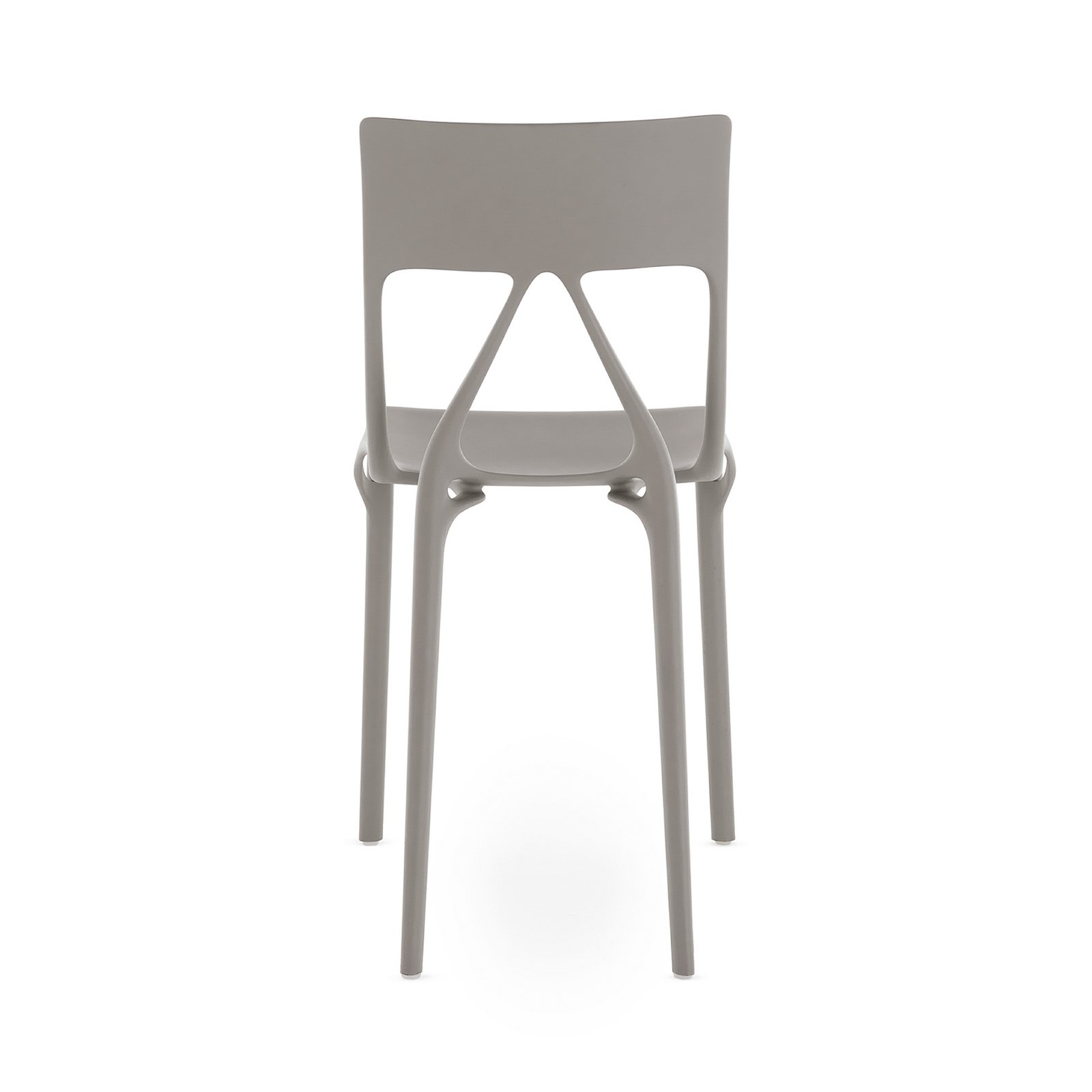 Chaises A.I. Lite, gris, hauteur 80 cm, lot de 2 - Kartell
