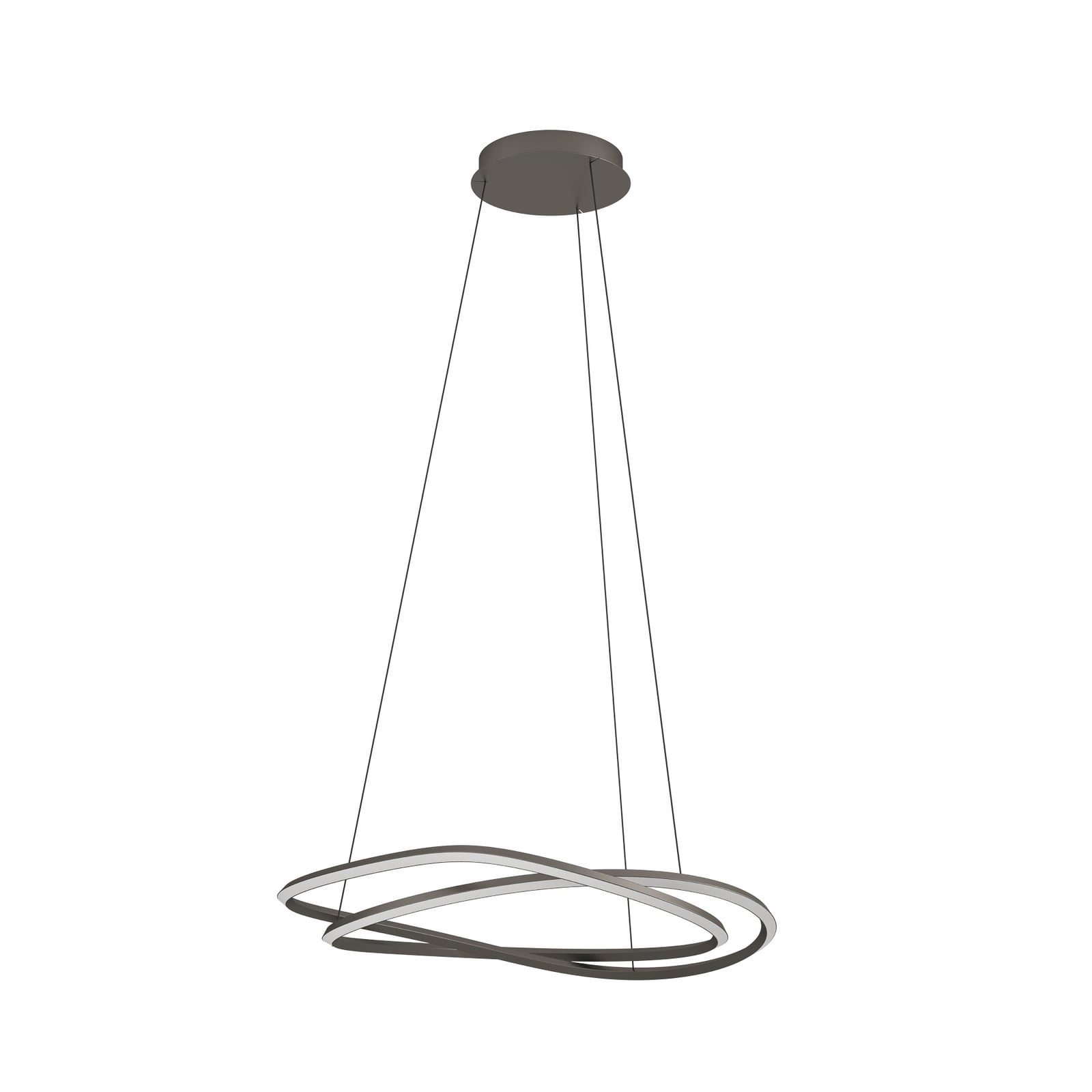 Závěsné světlo Stars of Light LED Guntin, šedá, 62 cm, kov, CCT