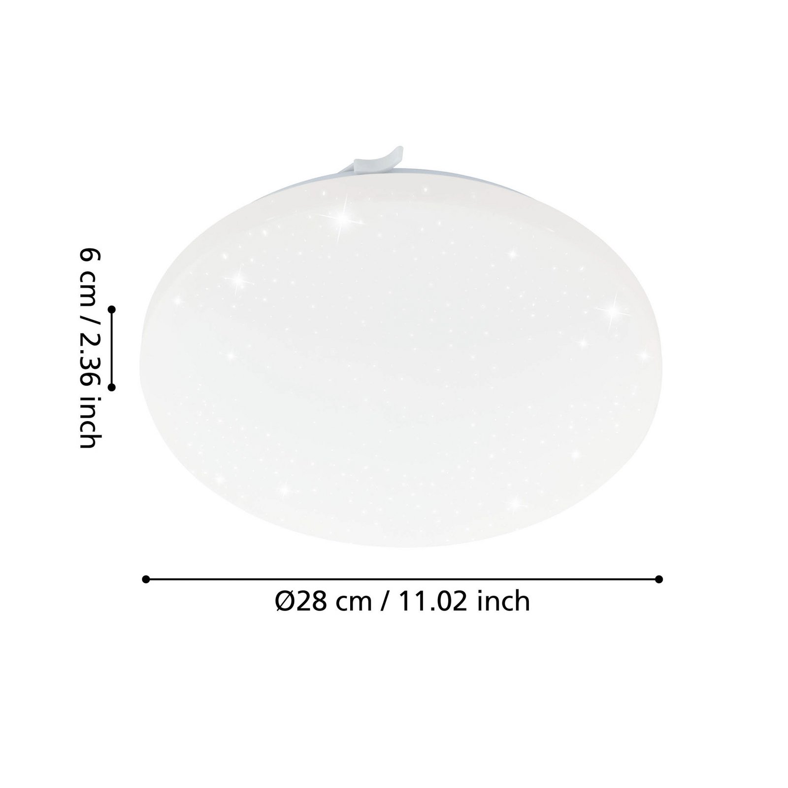 LED-taklampa Frania-S med kristalleffekt Ø 28 cm LED-taklampa Frania-S med kristalleffekt Ø 28 cm