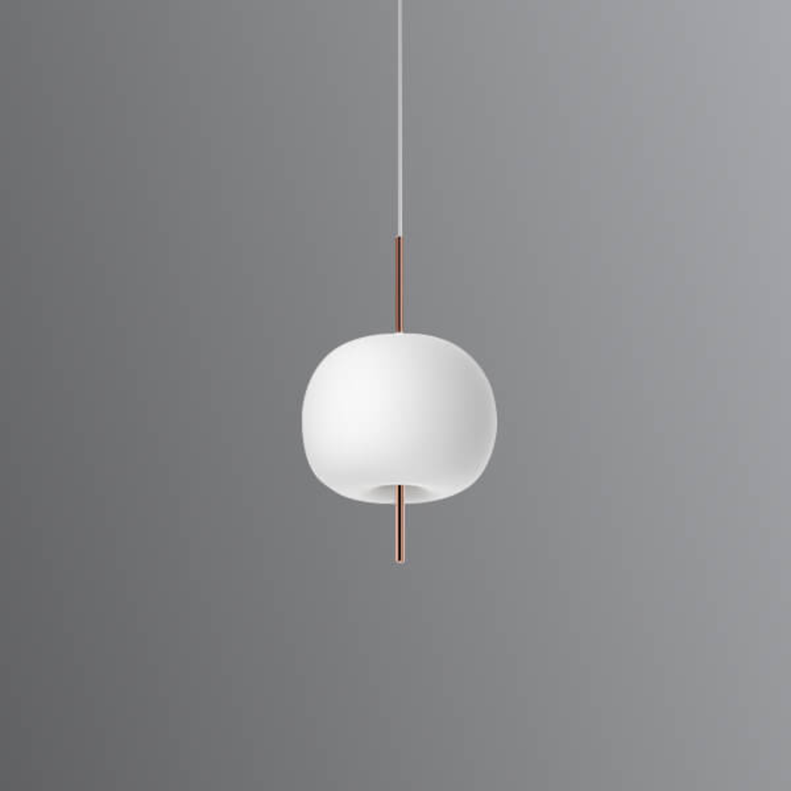 Kundalini Kushi - LED hanging light copper 16 cm, for Living / Dining Room, metal, glass, 5.5 W, energy efficiency: A+, H: 26 cm