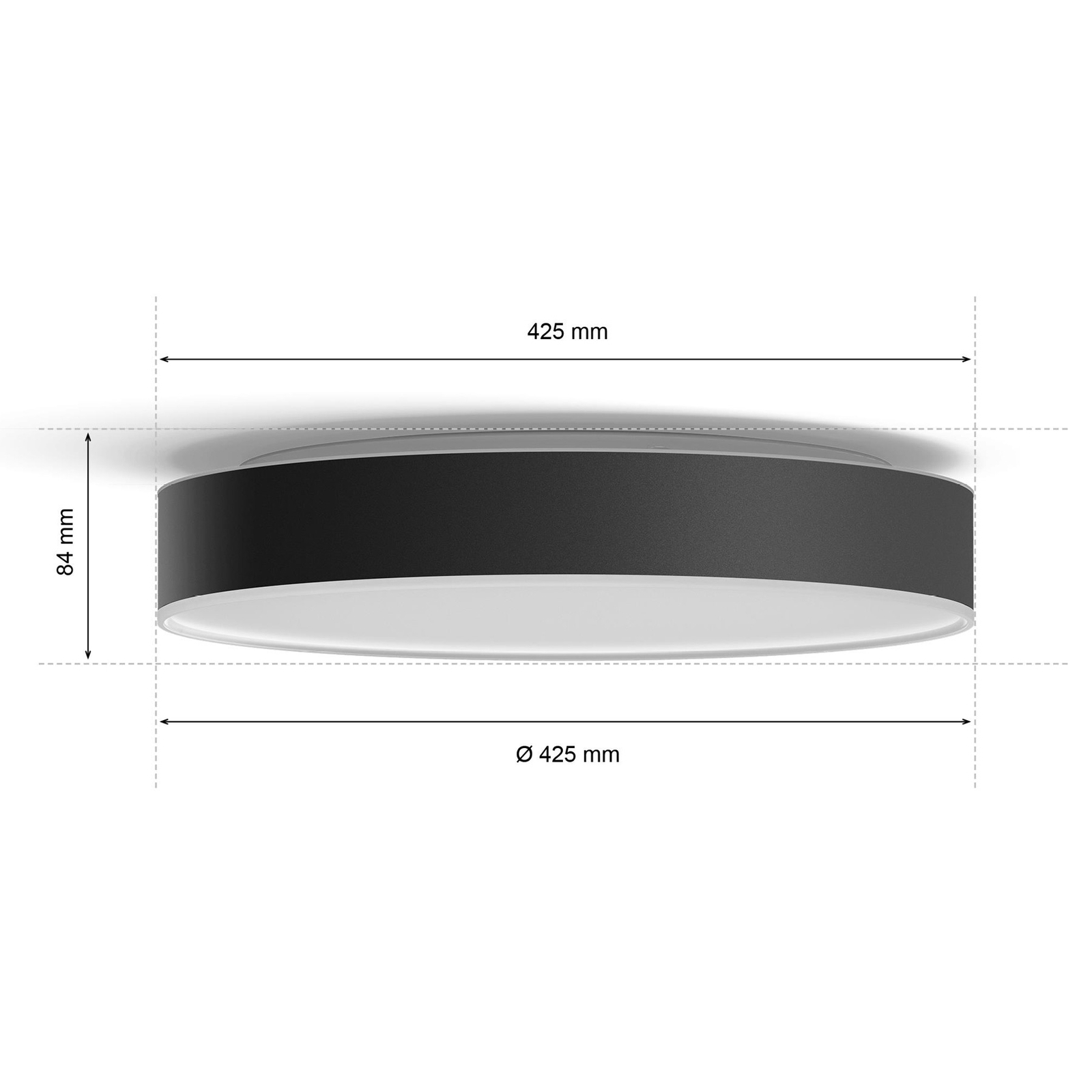Philips Hue Enrave LED-Deckenlampe 42,5cm schwarz