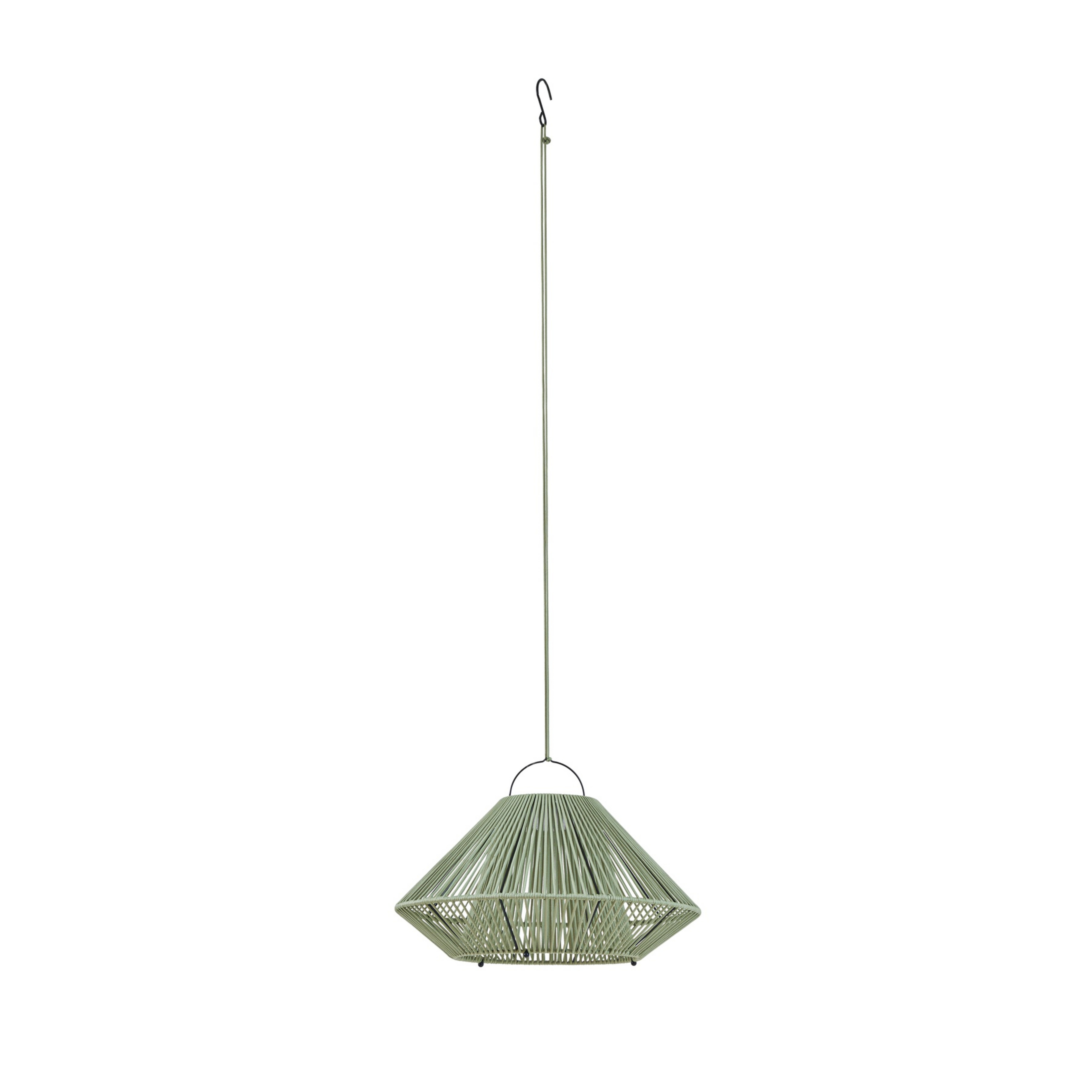 Austas LED solar hanging lamp, Ø 50 cm, green, USB, IP54 - Lindby