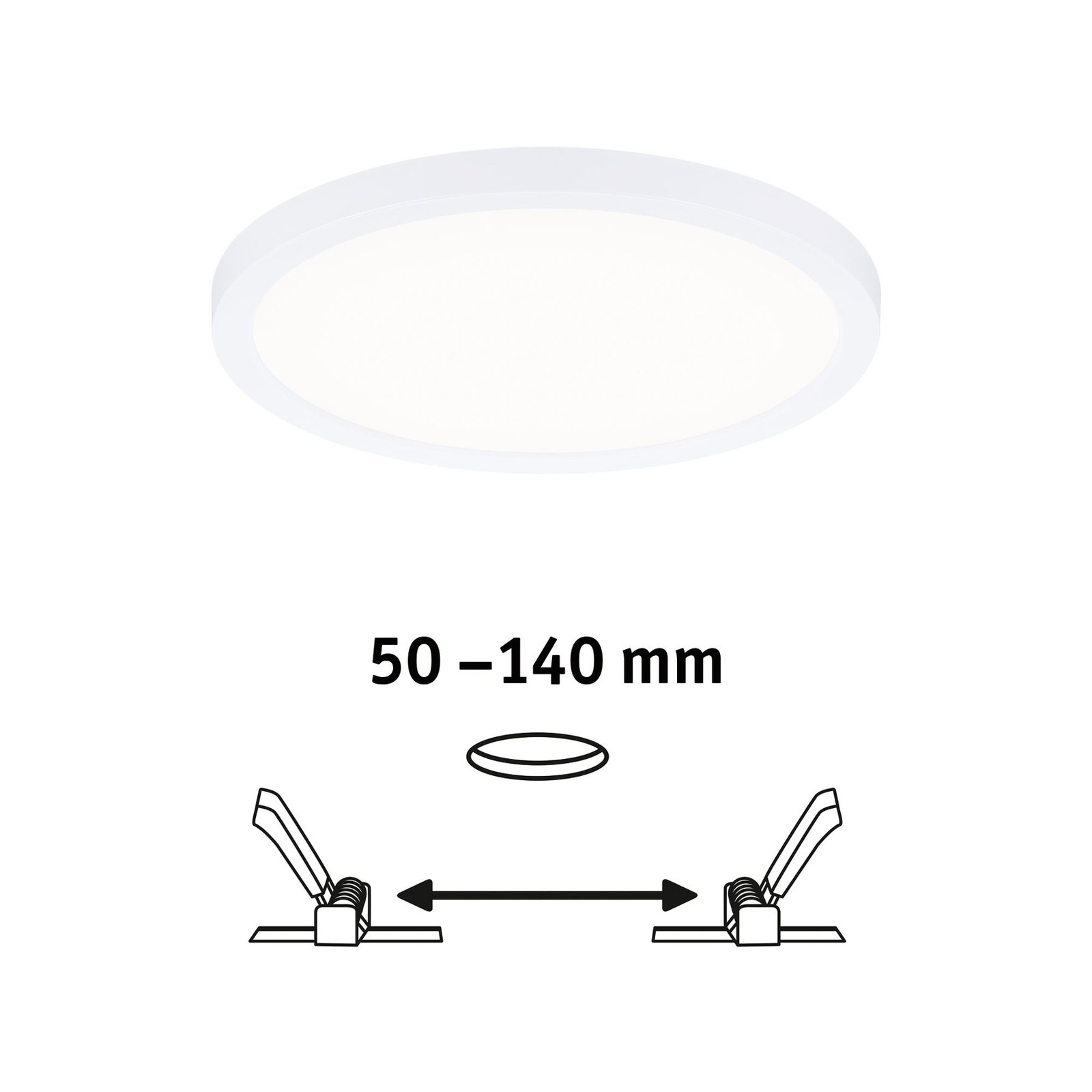 Paulmann-LED-paneeli Areo 4000 K valkoinen, 17,5cm