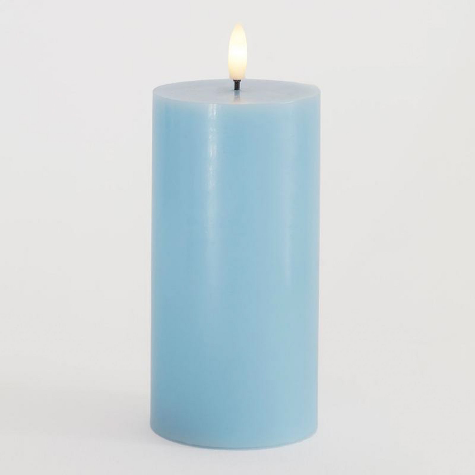 LED-Kerze Sille, blau, Höhe 15 cm, Wachs, Batteriebetrieb