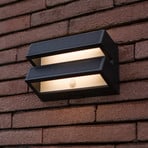 Applique d'extérieur LED BARLO, gris foncé, 21 cm, détecteur de mouvement, IP54