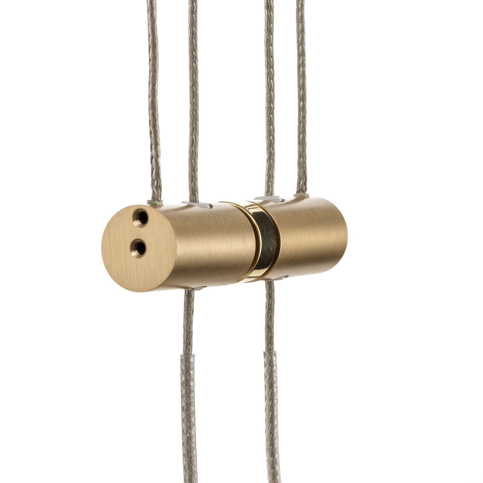 BANKAMP Grazia hanging lamp 3-bulb round brass
