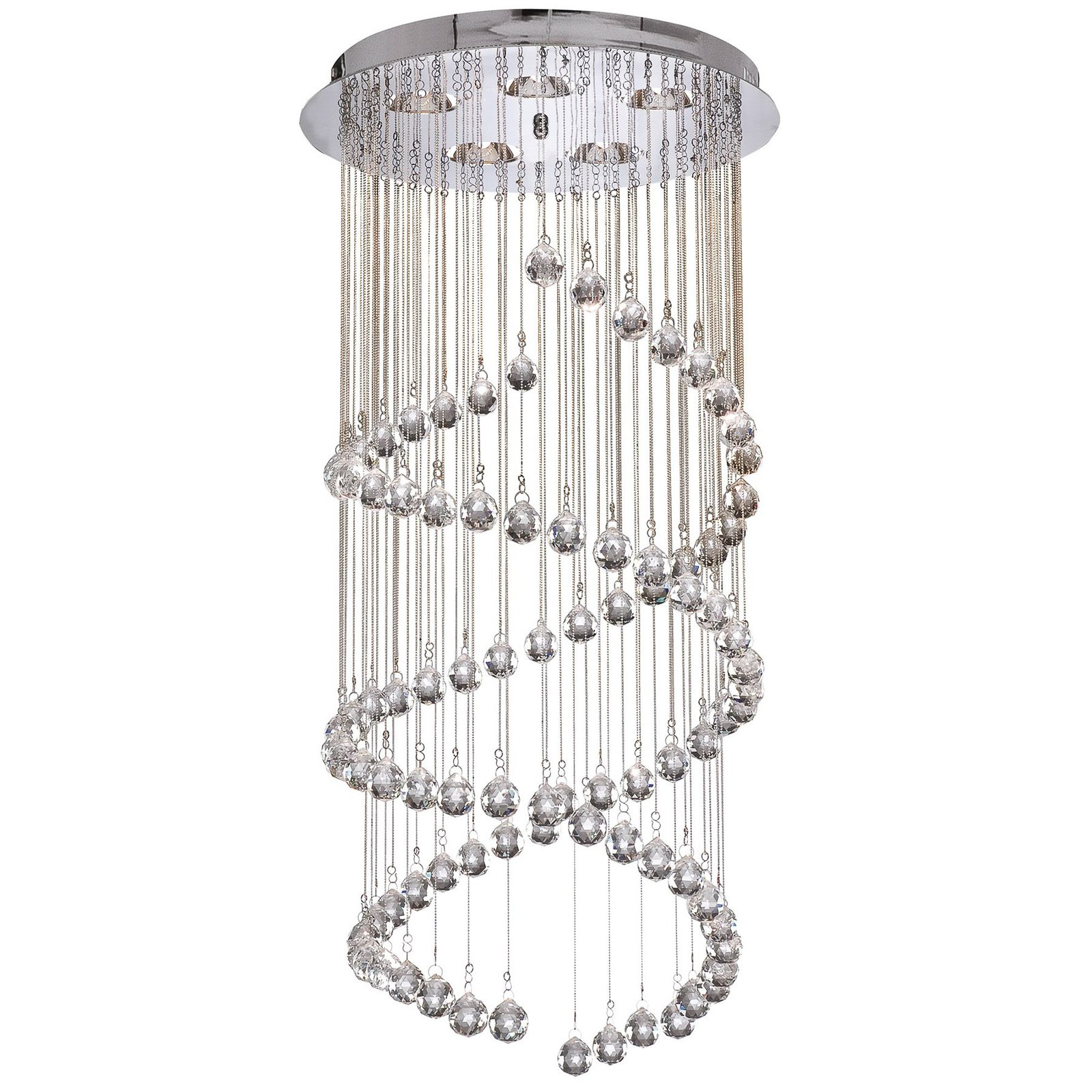 Hallway hanging light glass crystal elements 80 cm