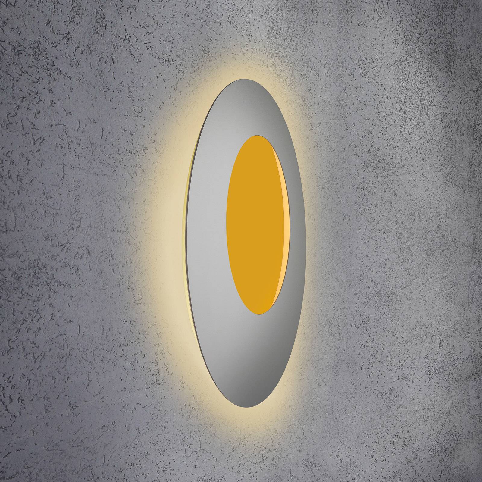 Escale Blade Open LED-væglampe RGB+W sølv Ø 79 cm