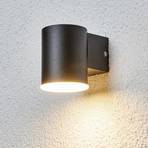 Enkel LED-utomhusvägglampa Morena i svart