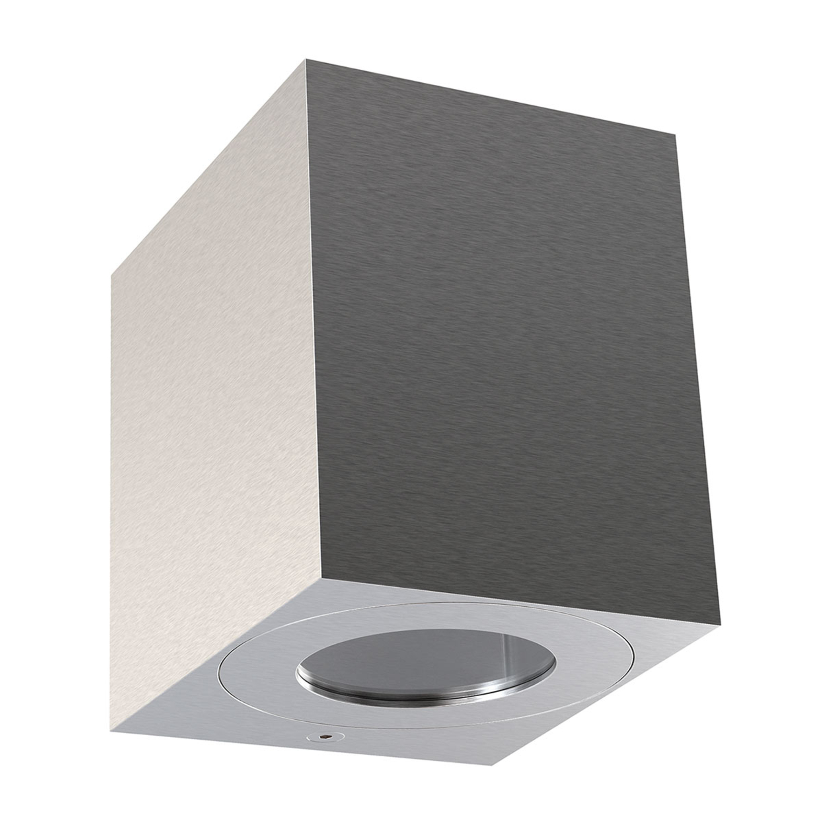 Nordlux Canto Kubi 2 LED outdoor wall light, stainless, injection moulded aluminium, glass, 6 W, energy efficiency: A+, W: 8.7 cm, H: 10.4 cm
