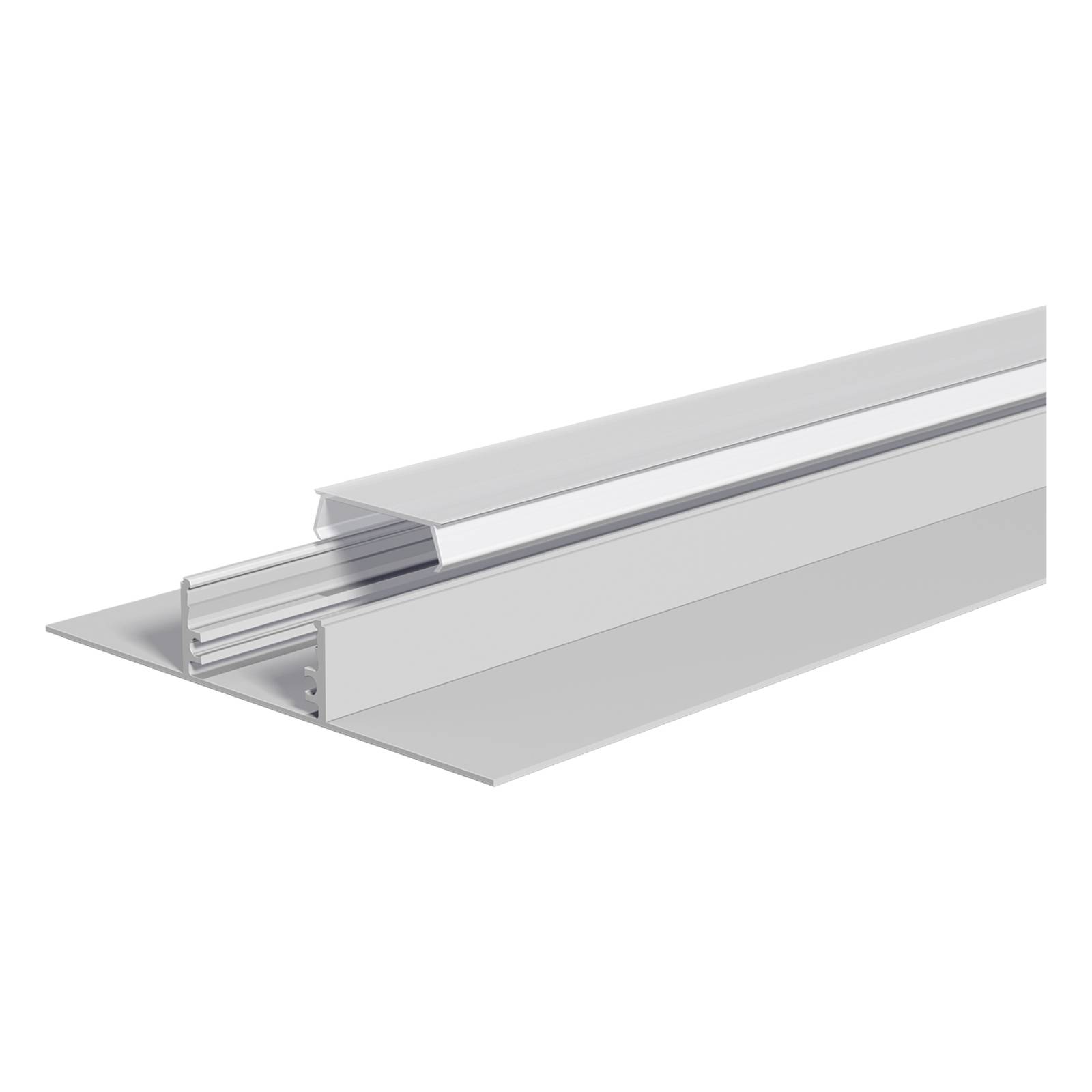 Trockenbauprofil EVN Alu droogbouwprofiel 200cm met opaal afdekking - alu / grijs / zink - Aluminium