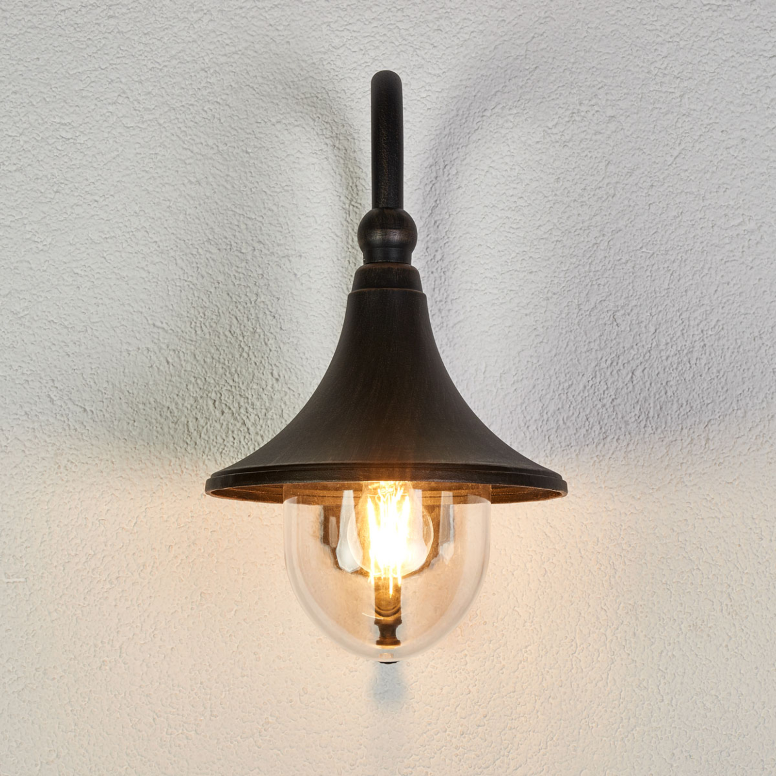 Daphne Outdoor Wall Lamp Antique Black - Lindby