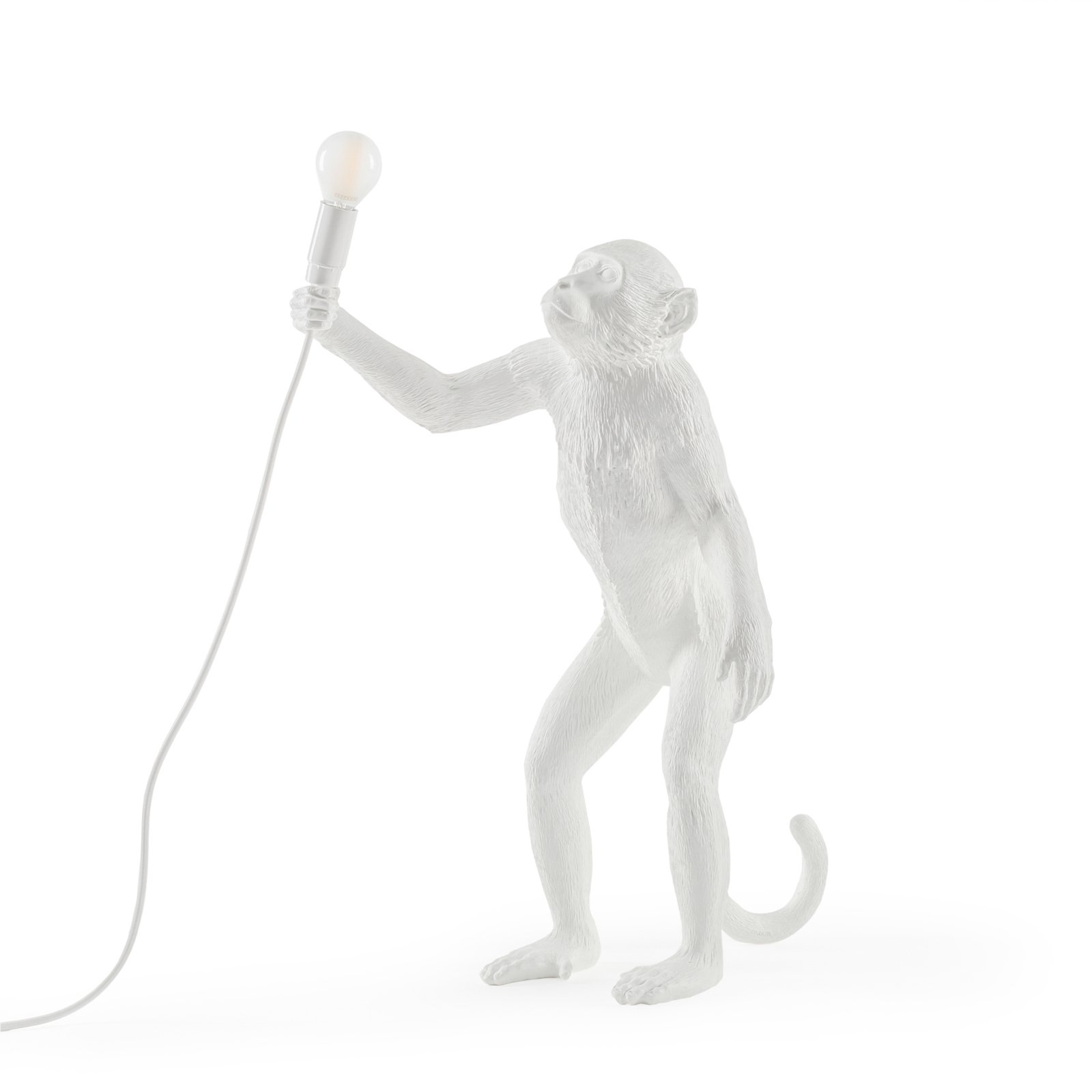 LED decoratie-terraslamp Monkey Lamp staand wit