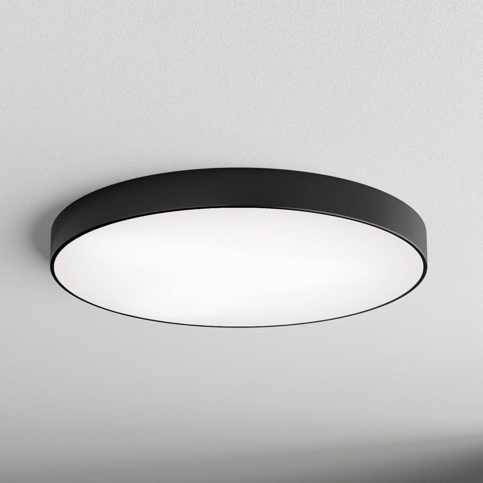 TEMAR LIGHTING Plafonieră Cleo cu difuzor sticlă negru Ø 78cm - Camera de zi / sufragerie - modern - negru alb
