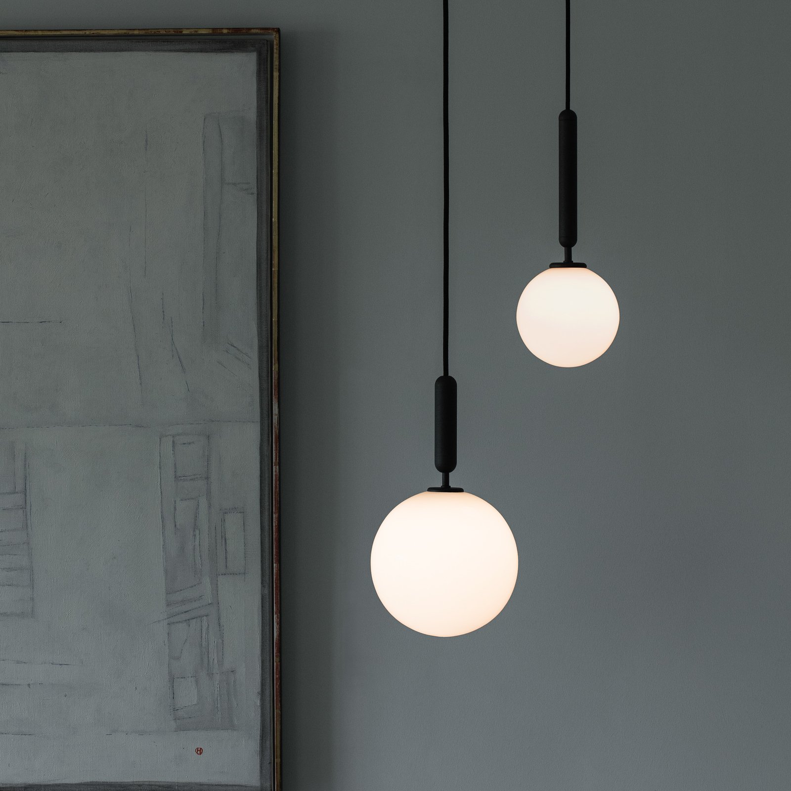 Miira 1 Lustră Pendul Large Rock Grey/Opal White - Nuura