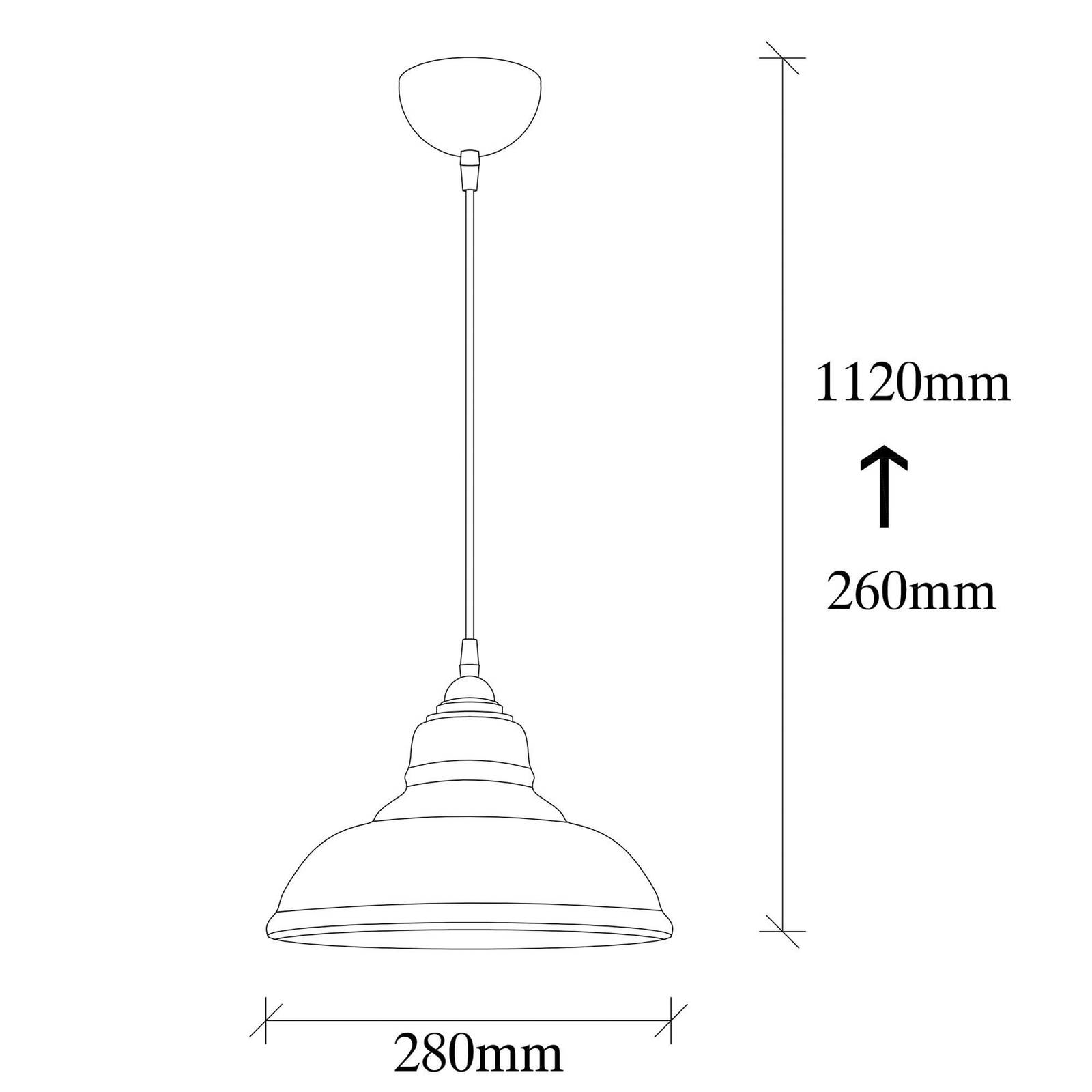 Opviq Suspension Dilberay 327-S à 1 lampe ambre/noir verre Ø 28 cm