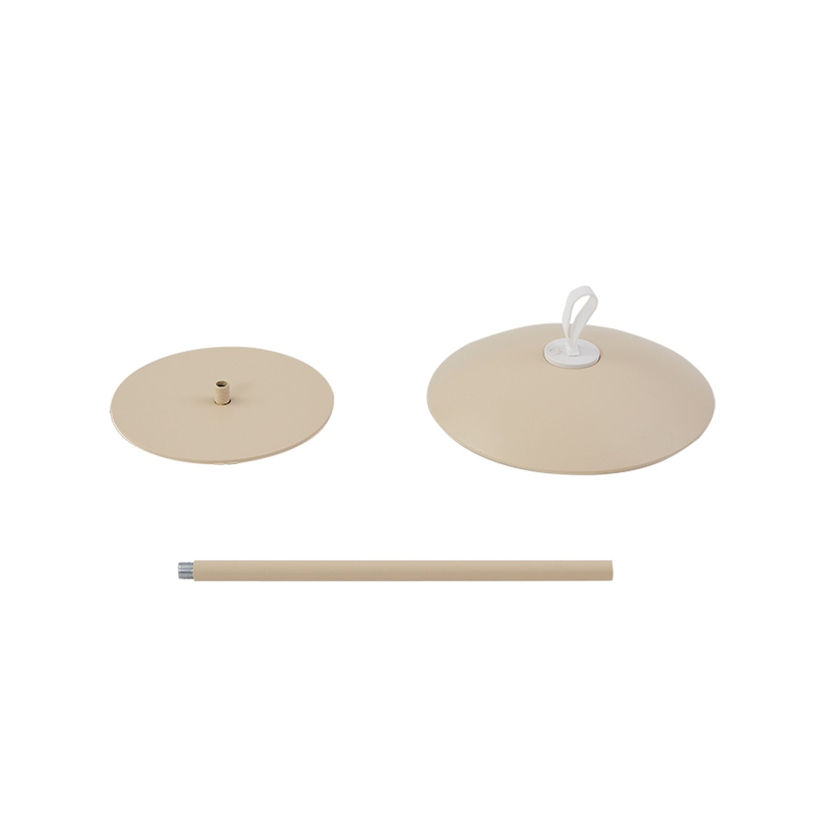 Lindby lampada da tavolo LED a batteria Kanani, beige, dimmerabile