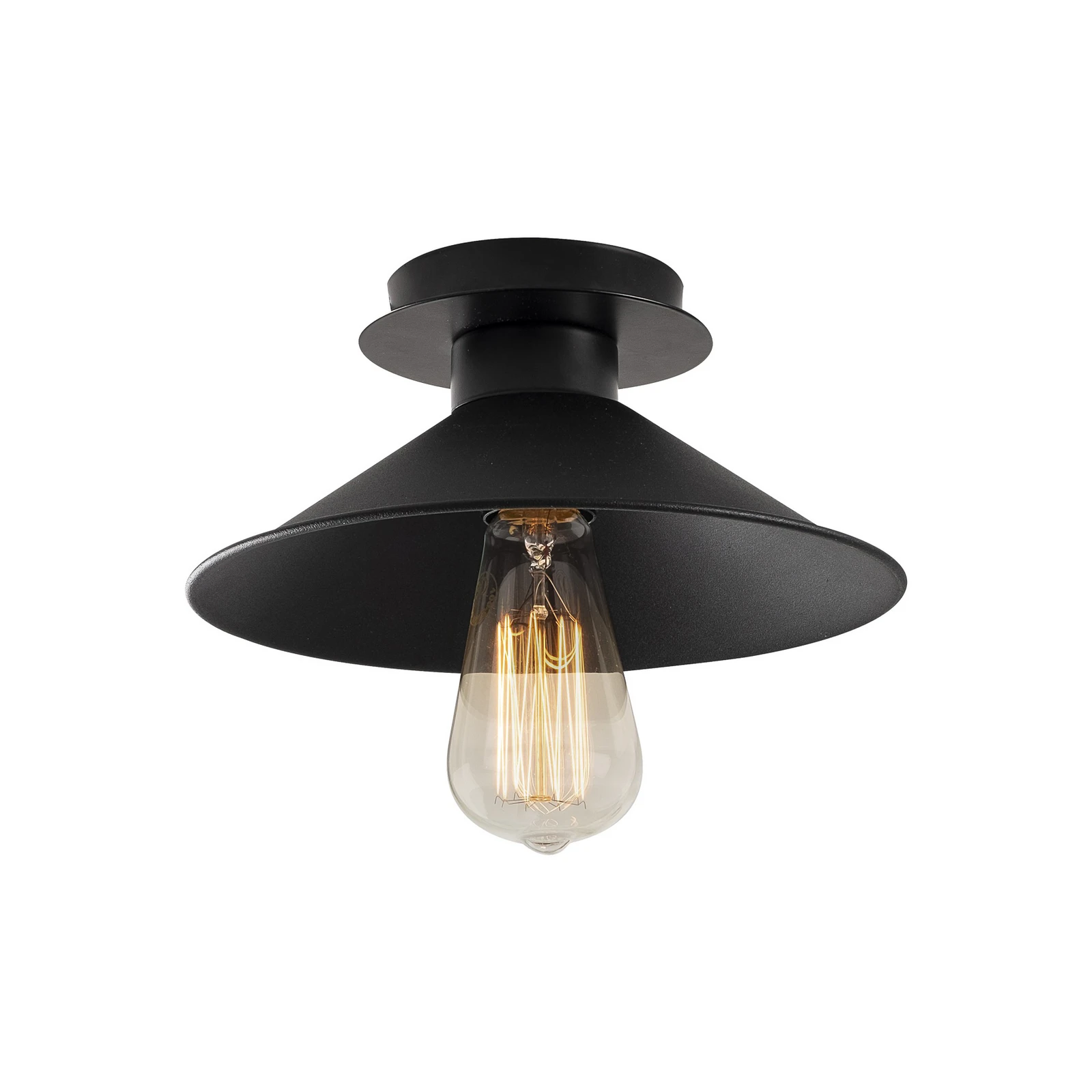 Plafonnier Berceste N-659 à 1 lampe Ø24cm noir