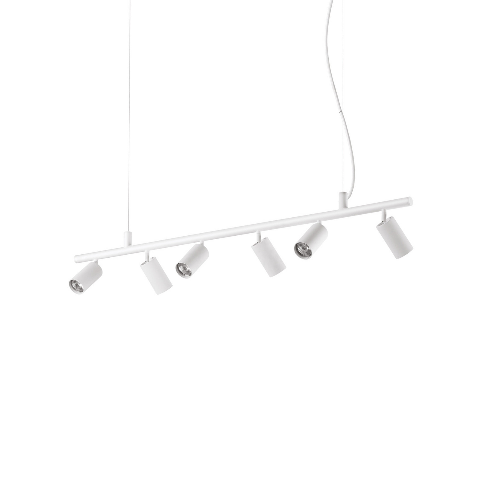 Lampă suspendată IDEAL LUX Dynamite Round albă cu 6 becuri - Camera de zi / sufragerie - Modern - Metal