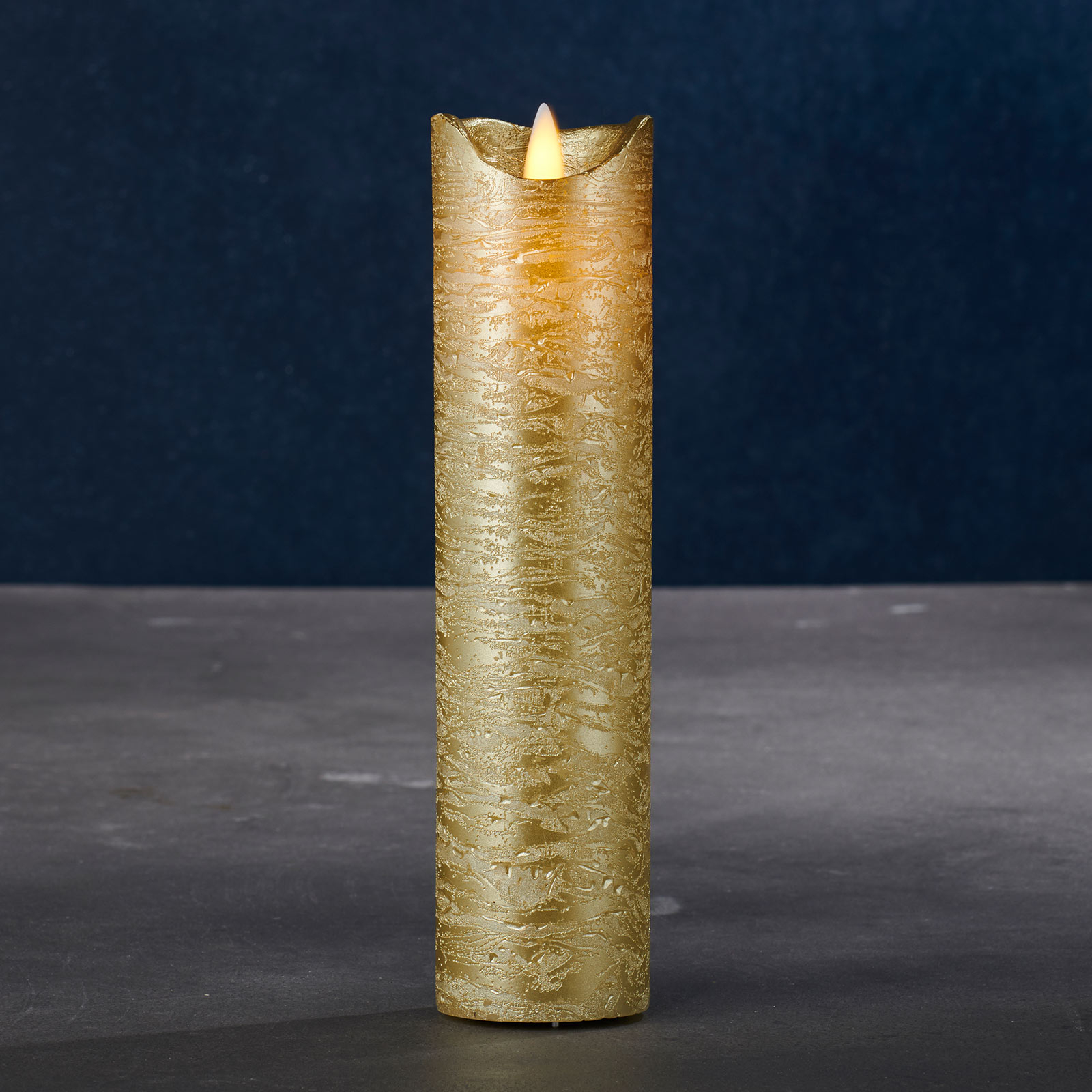 LED sviečka Sara Exclusive zlatá, Ø5cm, výška 20cm