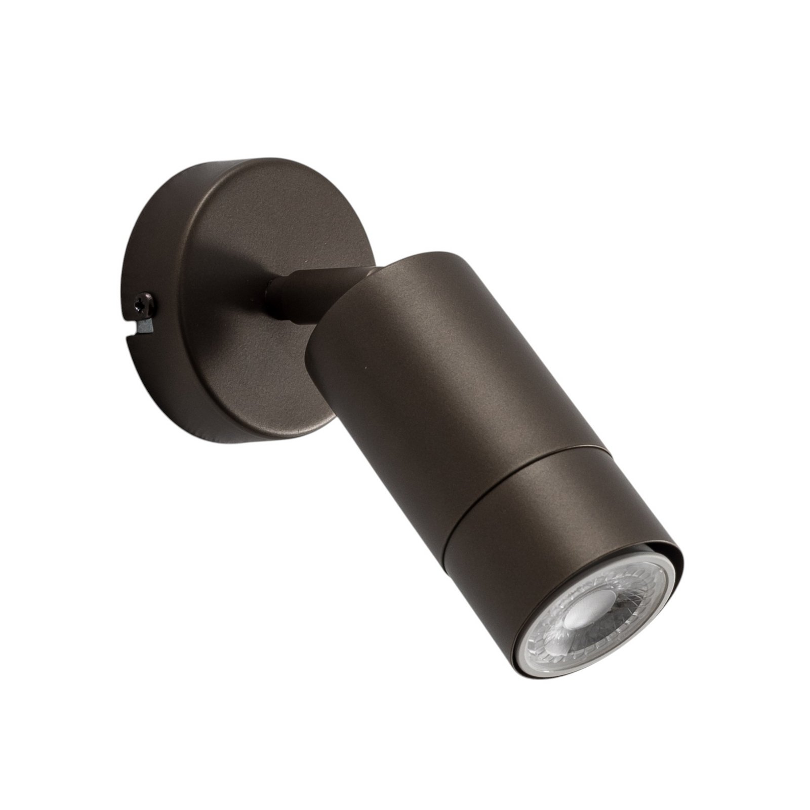 Wandstrahler Link, titan-goldfarben, Breite 8 cm, Stahl