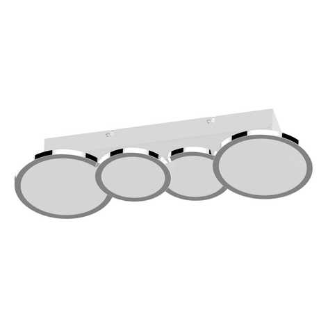Lightme plafonnier LED Aqua, 4 lampes avec CCT