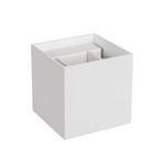 Aplique de pared XIO, blanco, 10 x 10 cm, metal, luz hacia arriba/abajo, LED G9