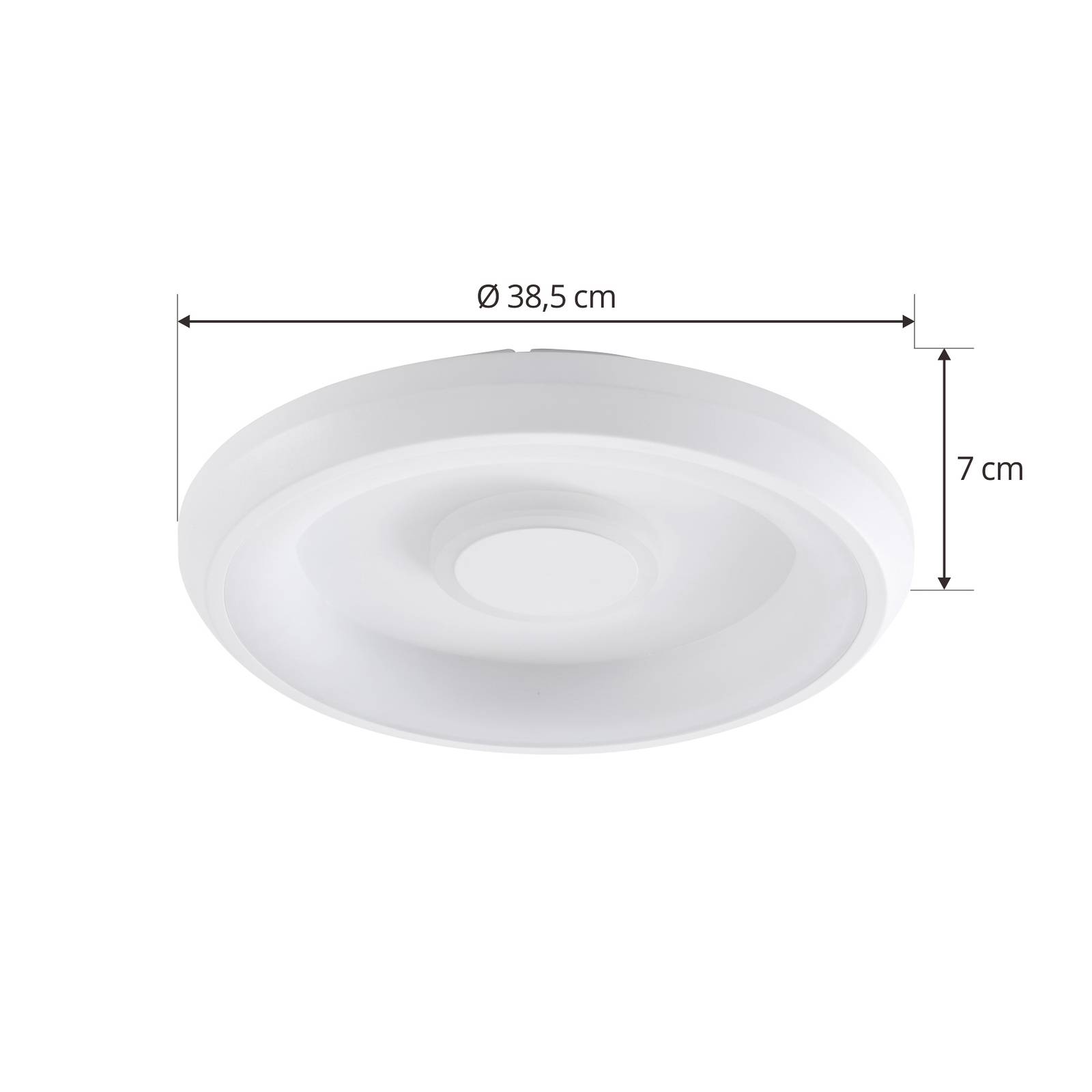 Lampa sufitowa LED Lindby Smart, Ø 38 cm, biały, RGB, Tuya