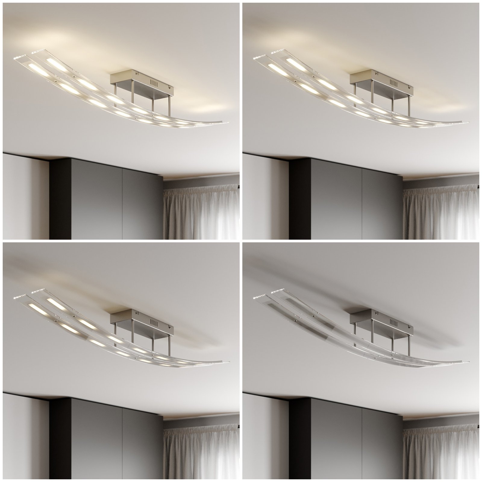 Jarda Double Taklampe Nickel - Lindby