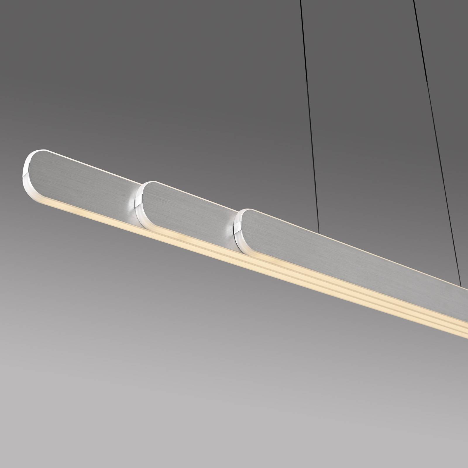 Lampa wisząca Adriana z diodami LED, aluminium, długość 160 cm