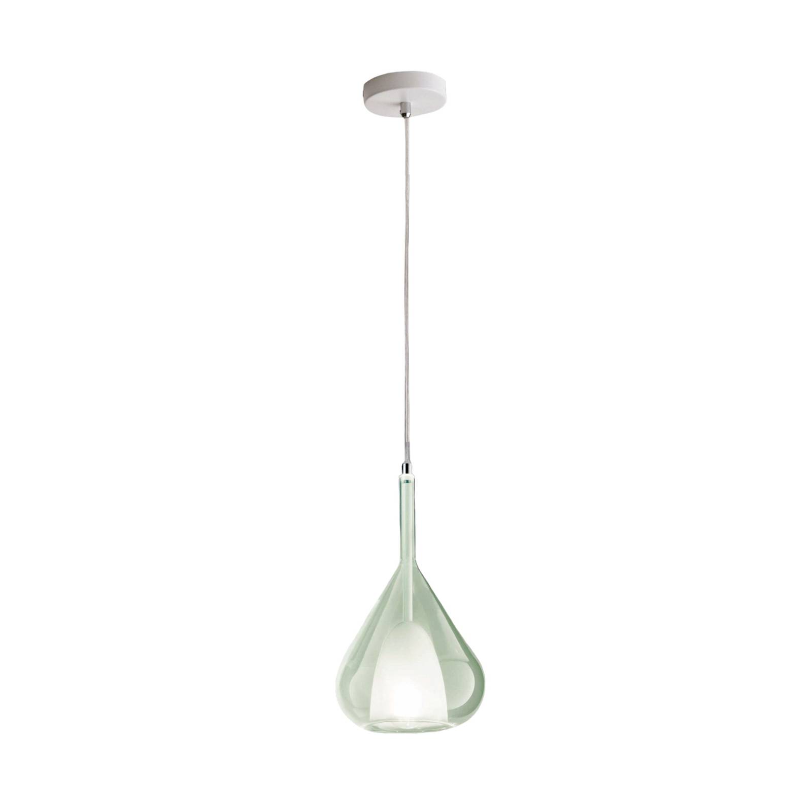 Fabas Luce Lila Glazen hanglamp voor woonkamer / eettafel - modern - groen - Glas - dimbaar