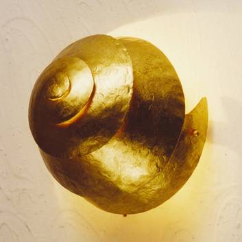 Stilfuld SNAIL ONE guld væglampe