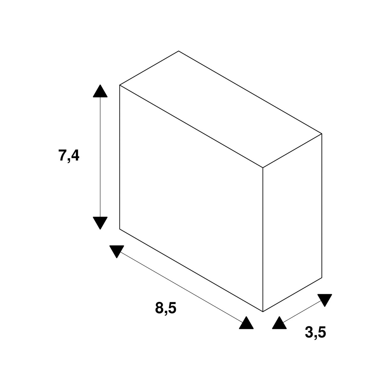 SLV-adapter, 1-fase skinne, hvit, plast